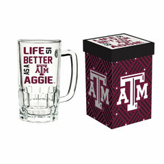 Glass Tankard Cup, with Gift Box, Texas A&M