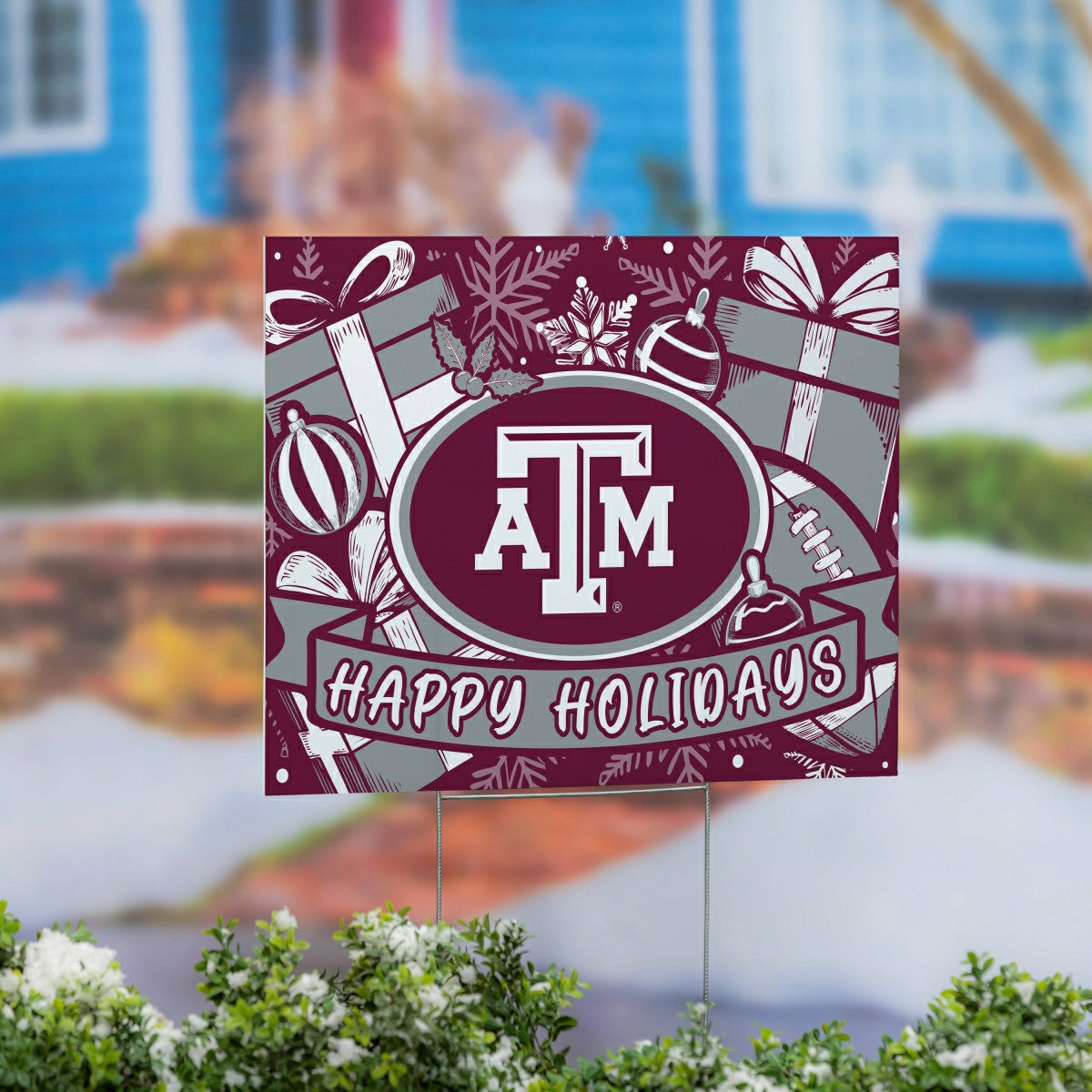 Texas A&M Yard Sign, Holiday