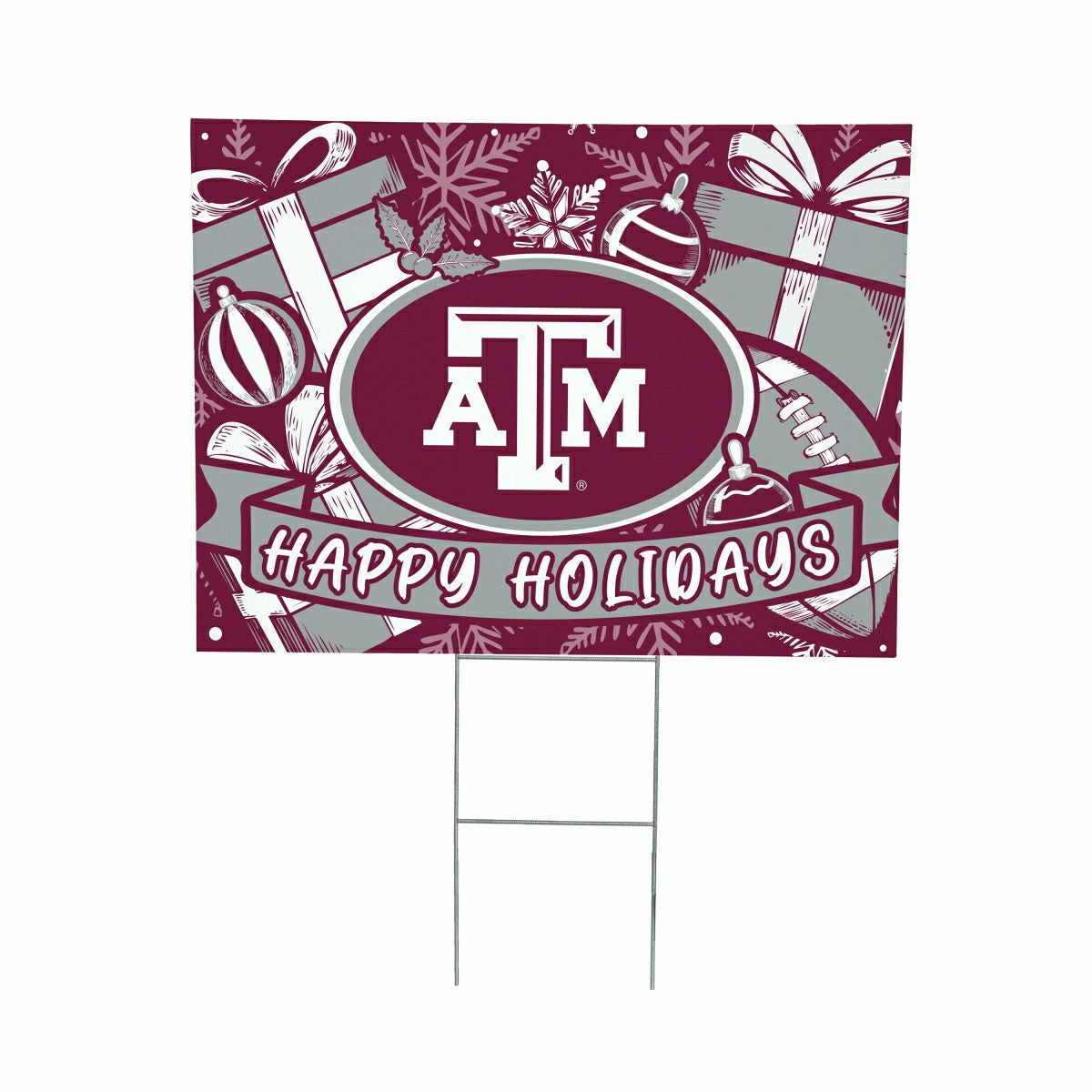 Texas A&M Yard Sign, Holiday
