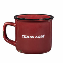 Texas A&M Ceramic Camp Cup with Enamel Finish, 14oz