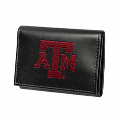 Texas A&M Black Tri-Fold Embroidered Wallet w/ RFID Blocking