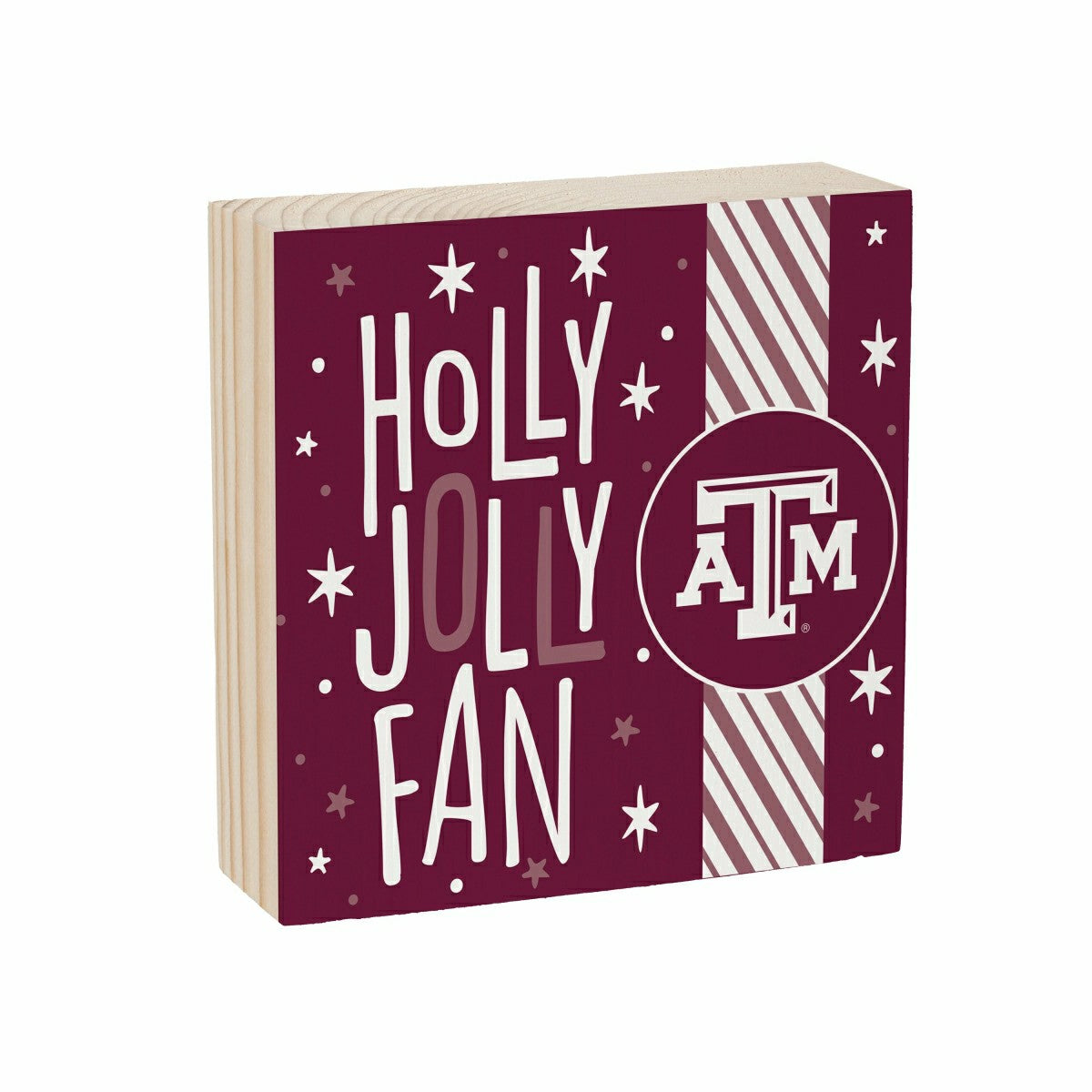 Texas A&M Block, Holiday, 6x6