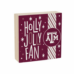 Texas A&M Block, Holiday, 6x6