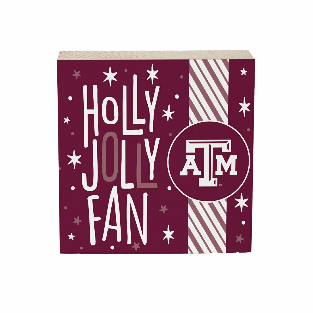 Texas A&M Block, Holiday, 6x6
