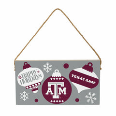 Texas A&M Holiday Wood Wall Sign, 6x11