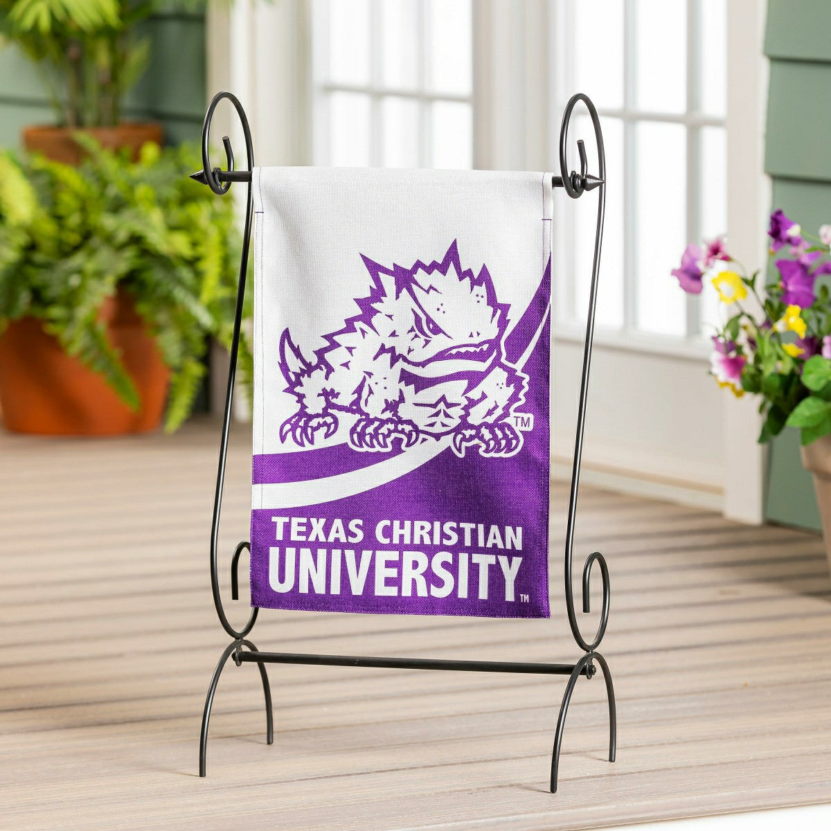 Texas Christian University Burlap Flag GDN Size