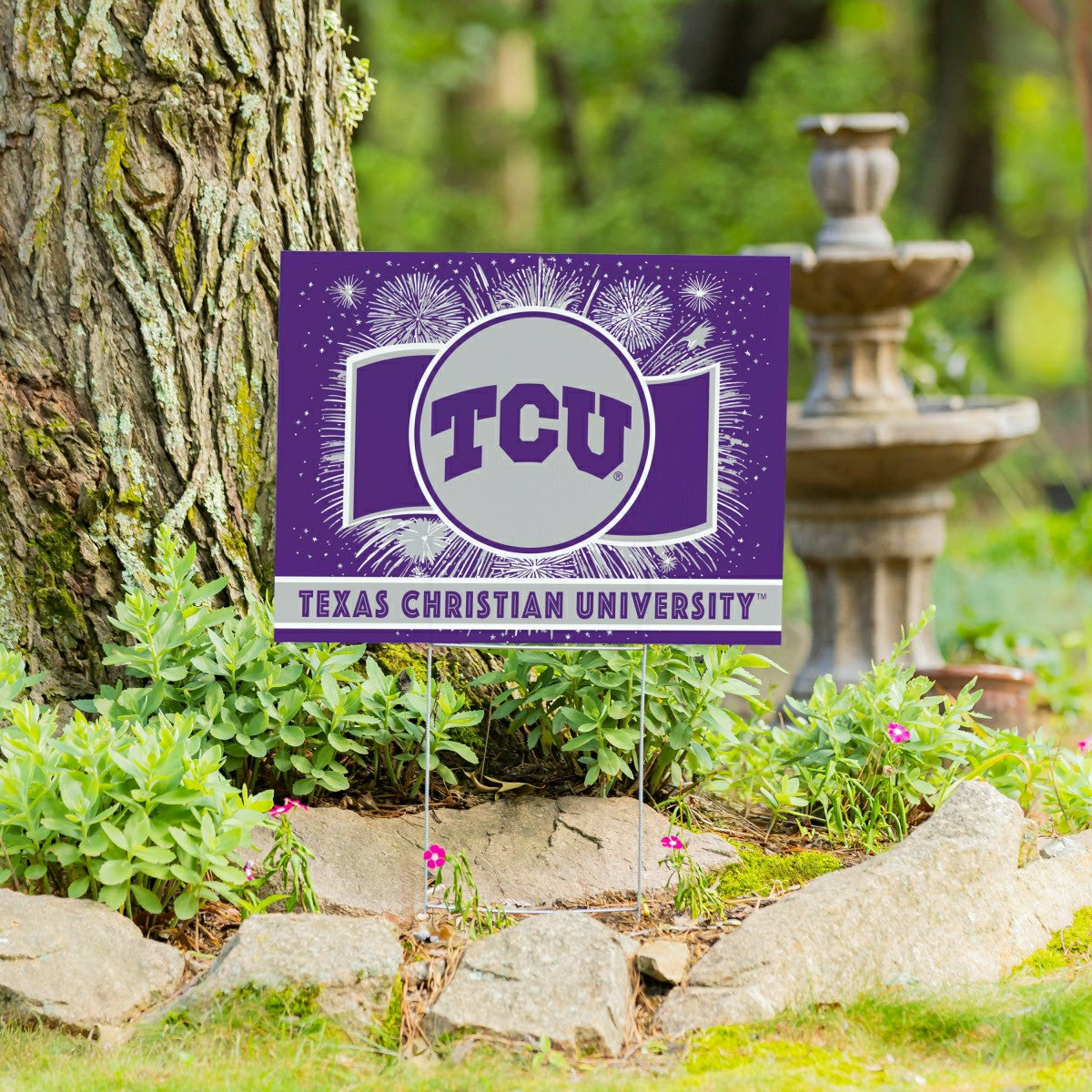 Texas Christian University Yard Sign, Patriotic