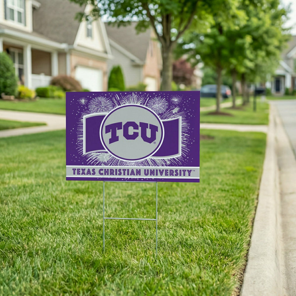 Texas Christian University Yard Sign, Patriotic