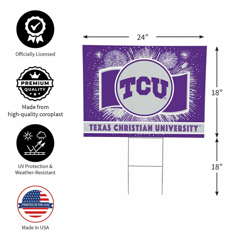 Texas Christian University Yard Sign, Patriotic
