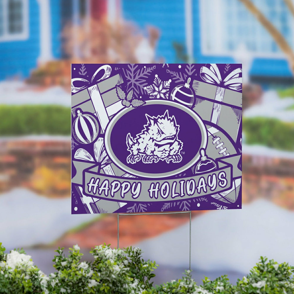Texas Christian University Yard Sign, Holiday