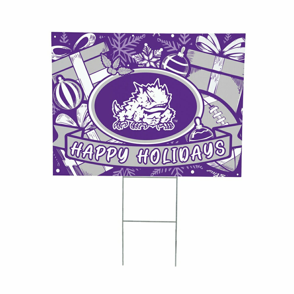 Texas Christian University Yard Sign, Holiday