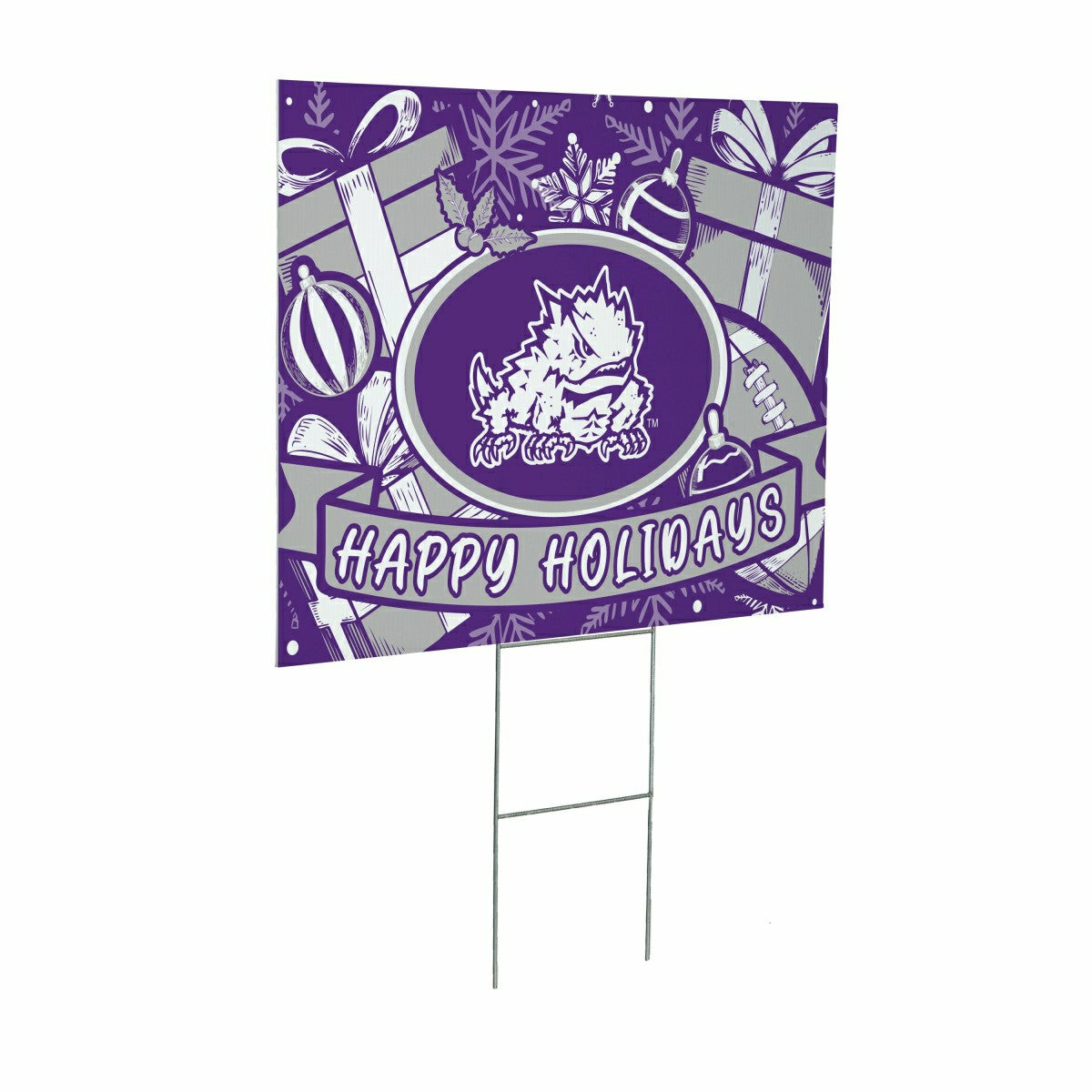 Texas Christian University Yard Sign, Holiday