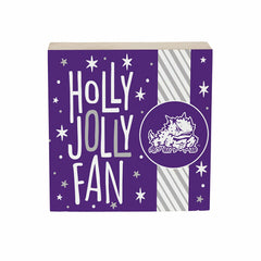 Texas Christian University Block, Holiday, 6x6