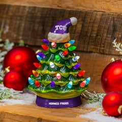 Texas Christian University 8" LED Ceramic Christmas Tree