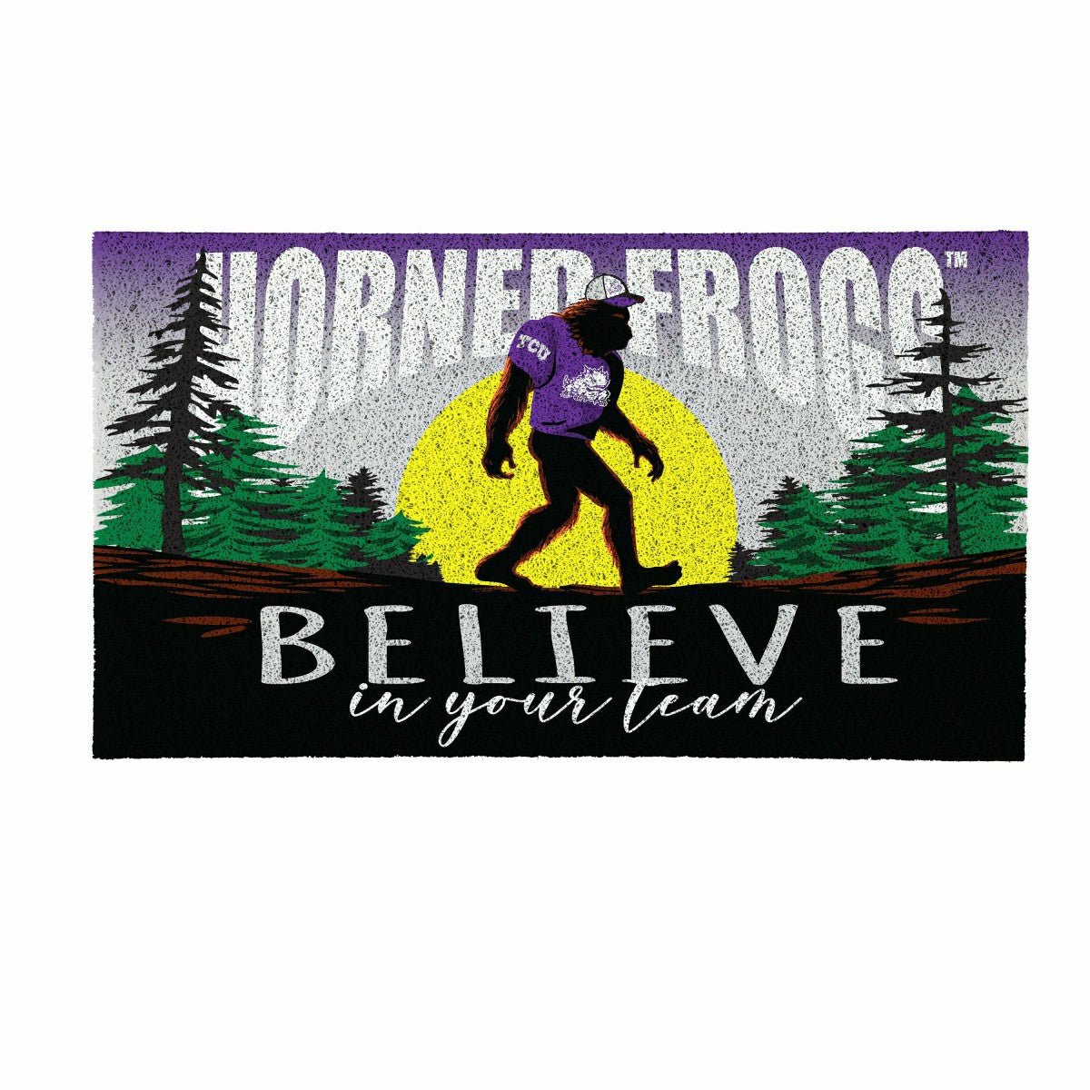 Texas Christian University Bigfoot PVC Mat, 28"x16"