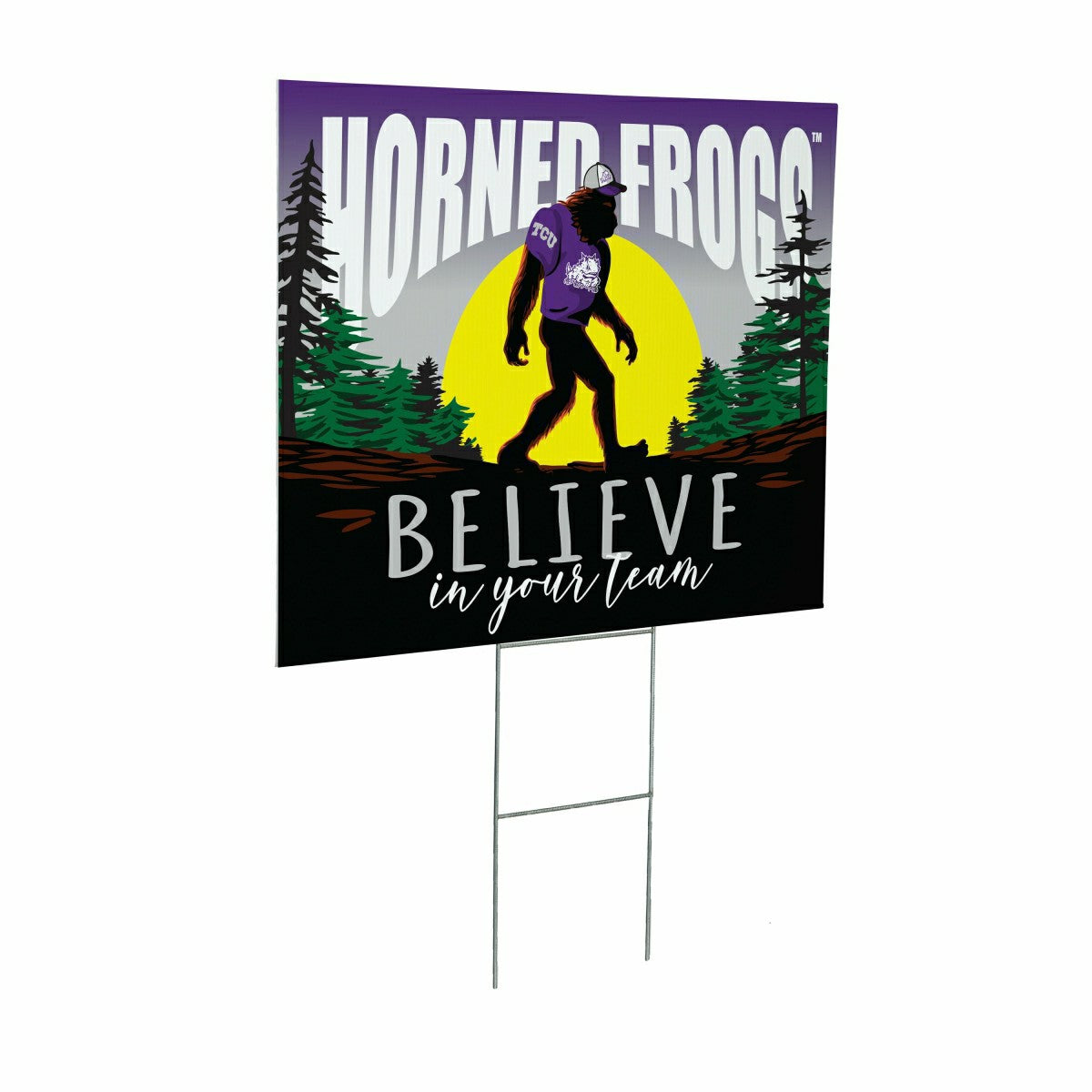 Texas Christian University Yard Sign, Bigfoot