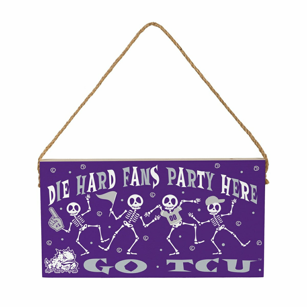 Texas Christian University Halloween Wood Wall Sign, 6x11
