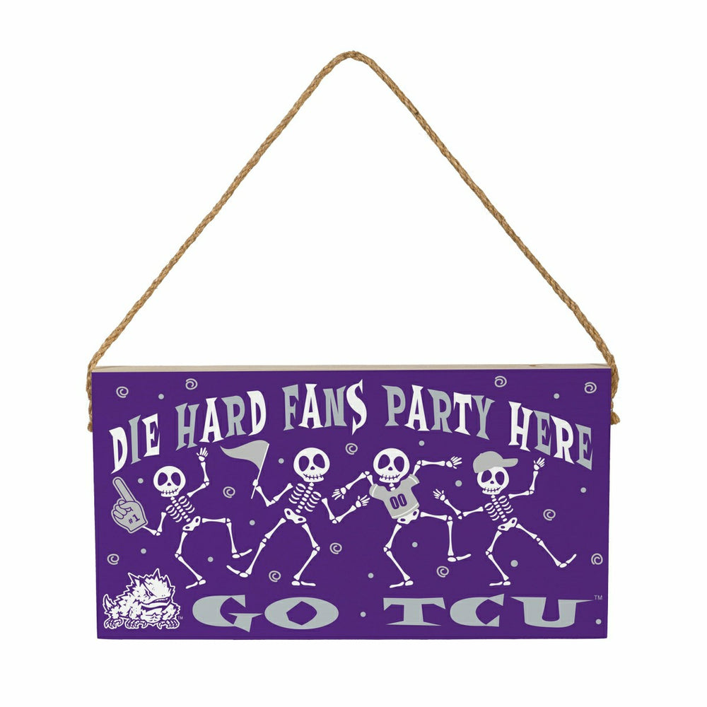 Texas Christian University Halloween Wood Wall Sign, 6x11