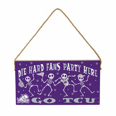 Texas Christian University Halloween Wood Wall Sign, 6x11