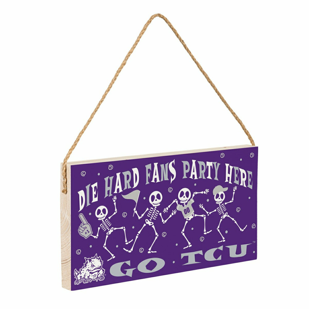 Texas Christian University Halloween Wood Wall Sign, 6x11