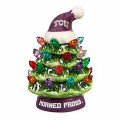 4" Mini LED Tabletop Christmas Tree, Set of 2, Texas Christian Univers