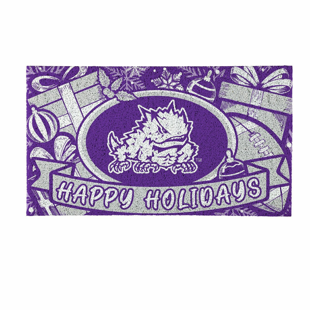 Texas Christian University Holiday PVC Mat, 28"x16"