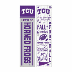 46" Double Sided Leaner, Texas Christian University, Fall Seasonal