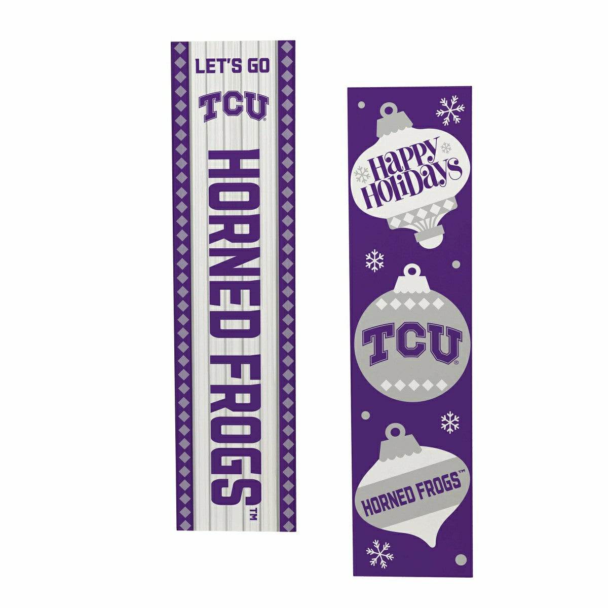 47" Double Sided Leaner, Texas Christian University, Christmas