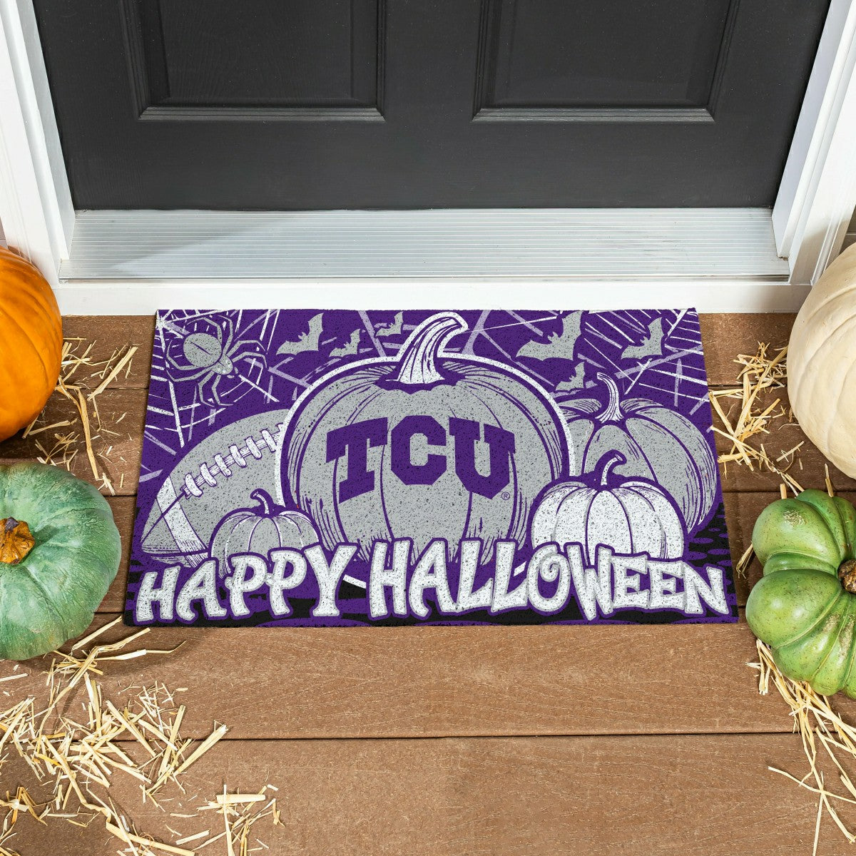 Texas Christian University Halloween PVC Mat, 28"x16"