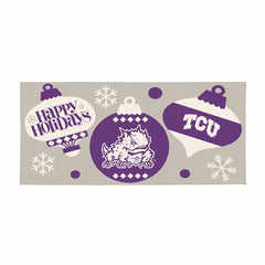 Texas Christian University Holiday Flocked Coir Sassafras Switch Mat,