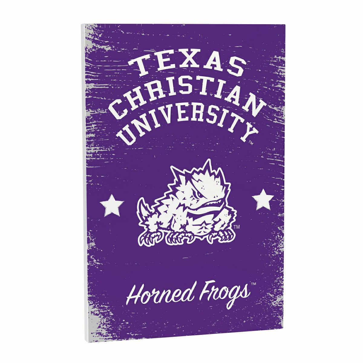 Texas Christian University Wood Wall Sign, 16x24