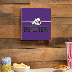 Texas Christian University Wood Wall Sign, 12x12
