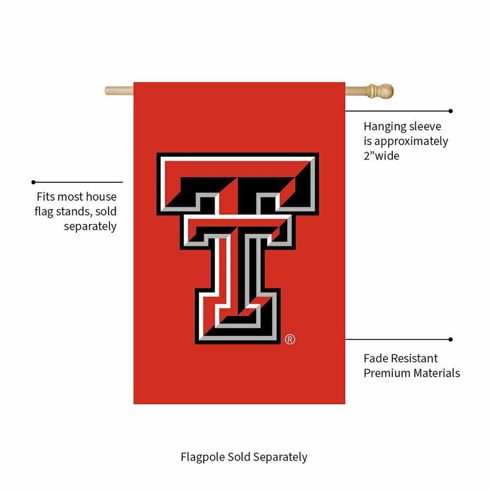 Texas Tech University Applique House Flag