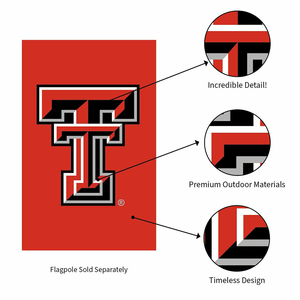 Texas Tech University Applique House Flag