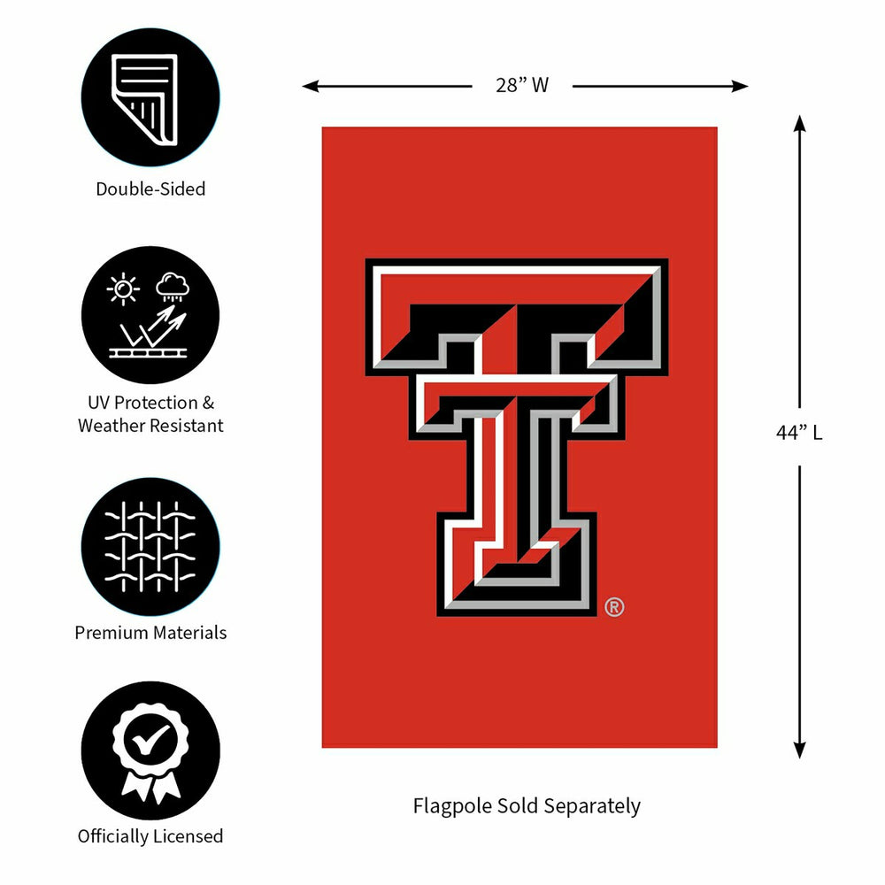 Texas Tech University Applique House Flag