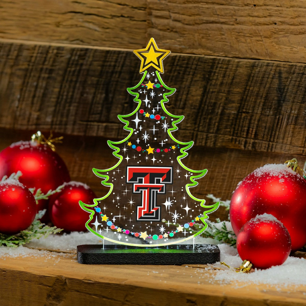 Texas Tech University College Holiday Tree Desklite LED Decor