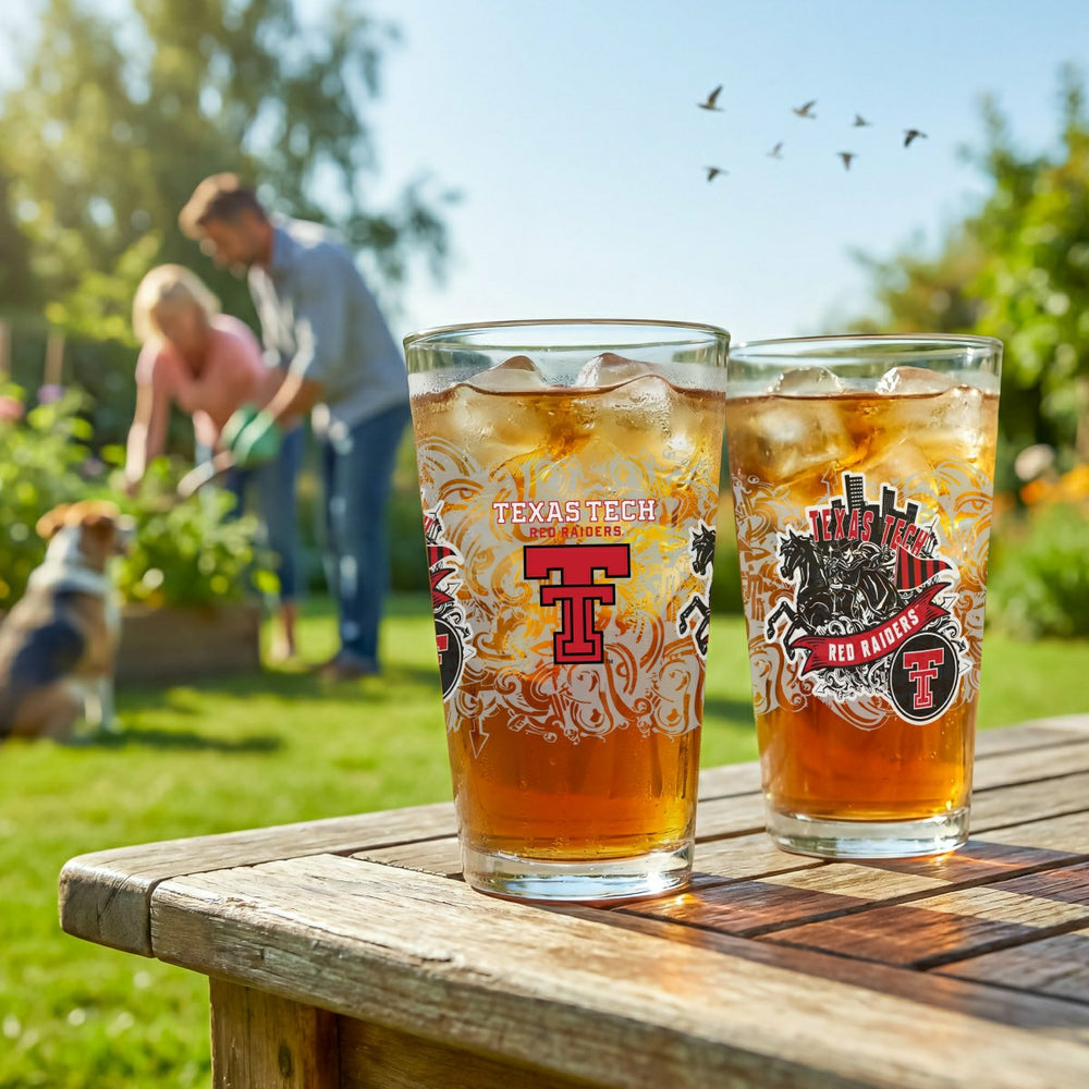 Texas Tech University 16oz Glass pint, Set of 2
