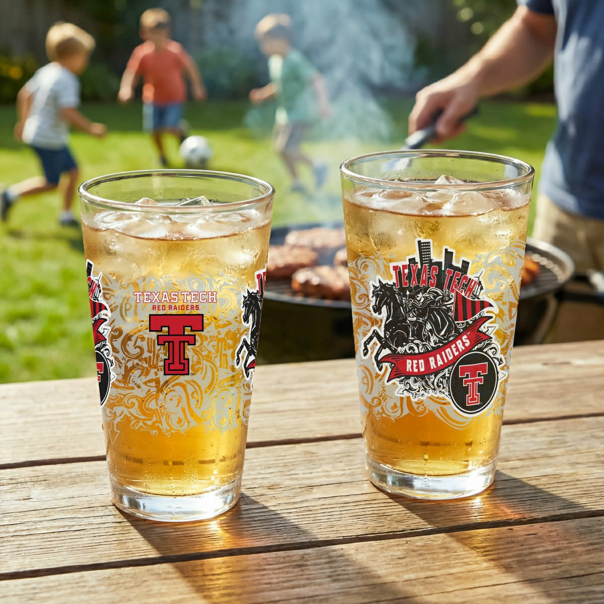 Texas Tech University 16oz Glass pint, Set of 2