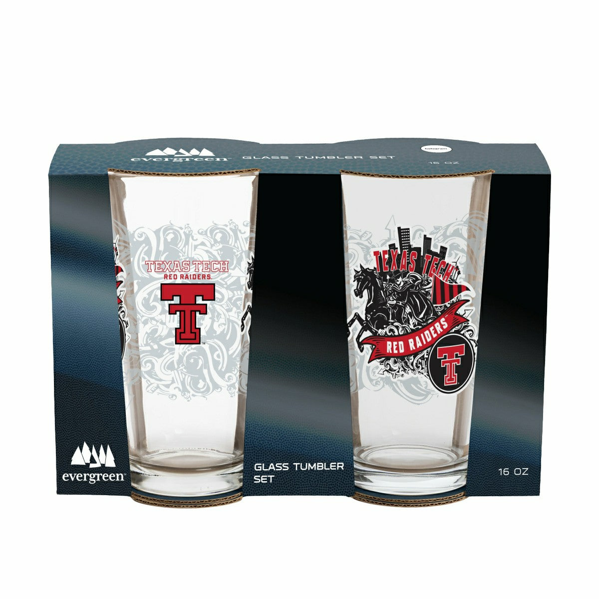 Texas Tech University 16oz Glass pint, Set of 2