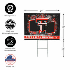 Texas Tech University Yard Sign, Patriotic