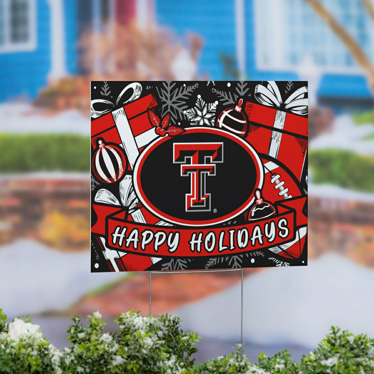 Texas Tech University Yard Sign, Holiday