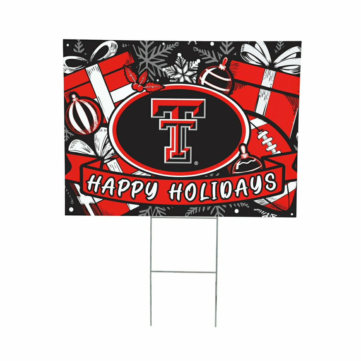 Texas Tech University Yard Sign, Holiday