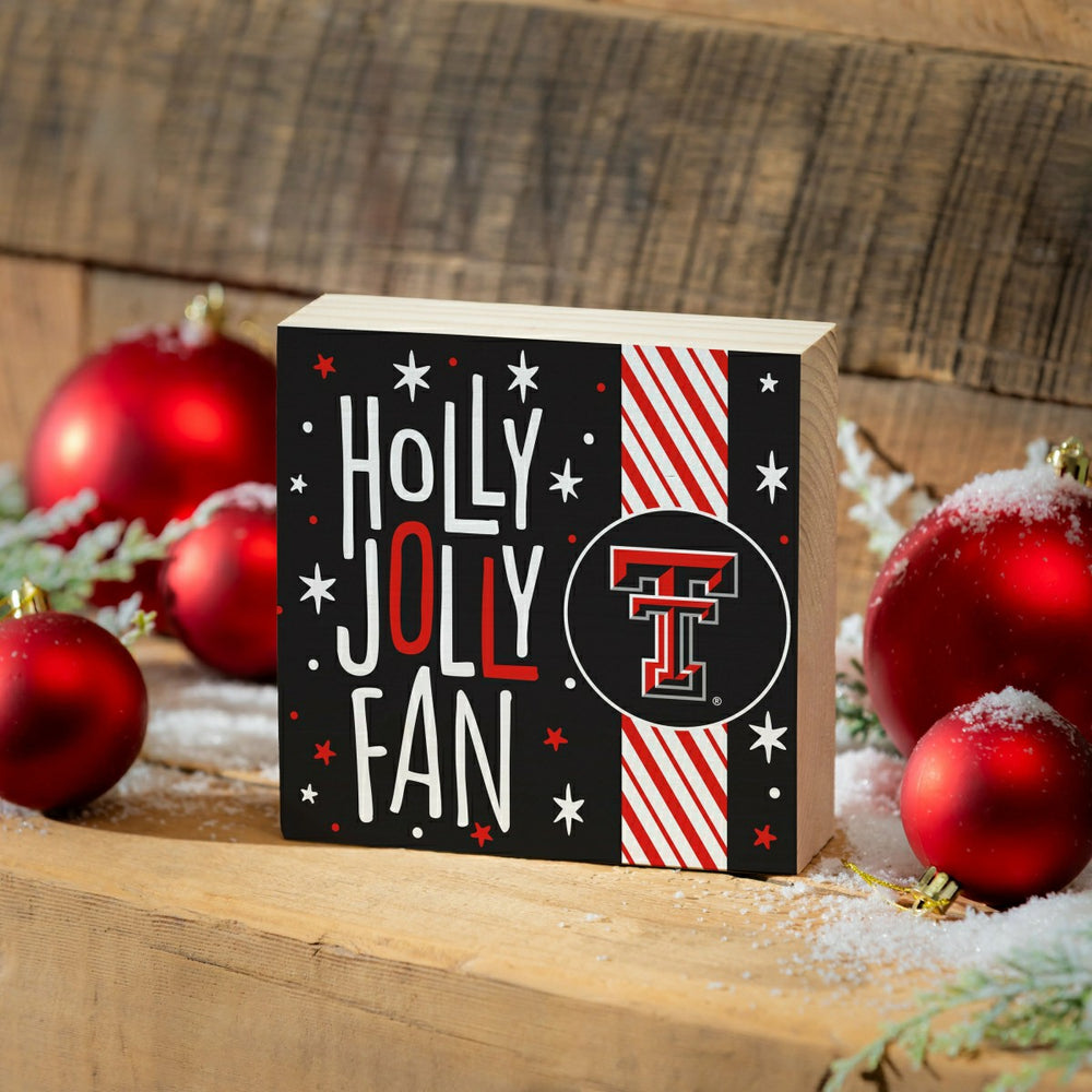 Texas Tech University Block, Holiday, 6x6