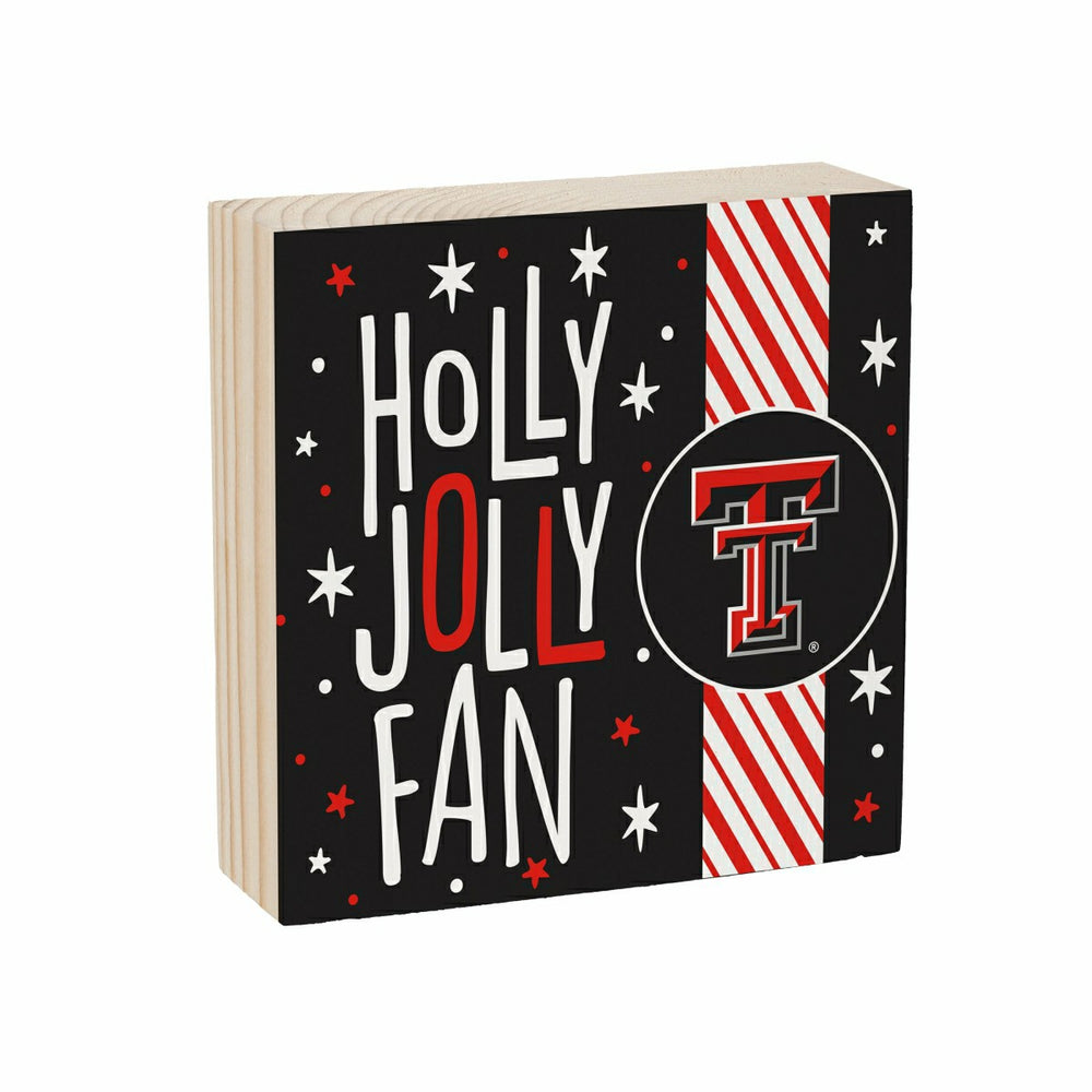 Texas Tech University Block, Holiday, 6x6