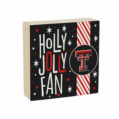 Texas Tech University Block, Holiday, 6x6