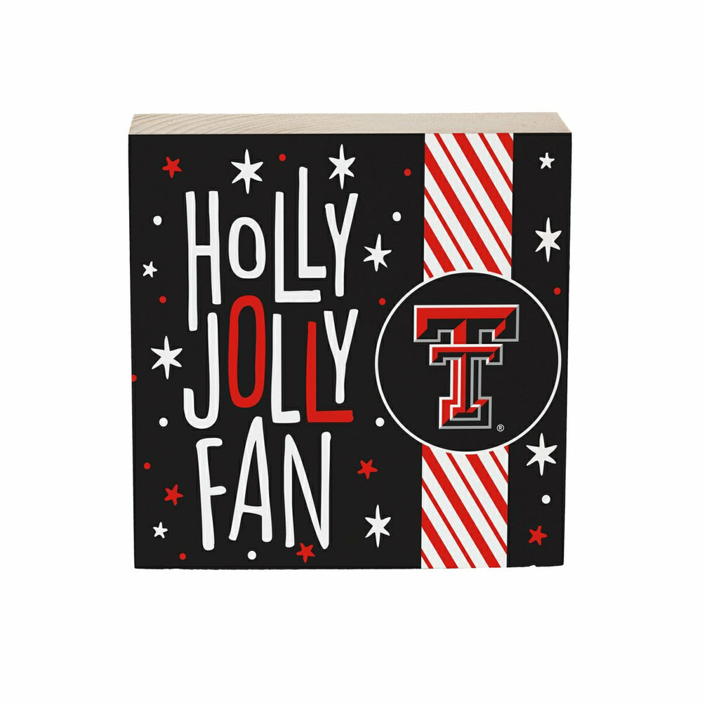 Texas Tech University Block, Holiday, 6x6