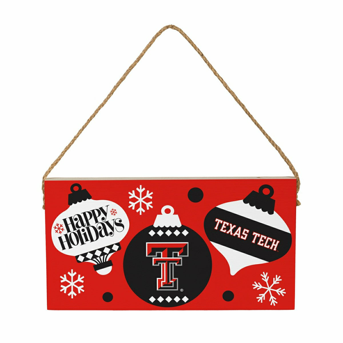 Texas Tech University Holiday Wood Wall Sign, 6x11