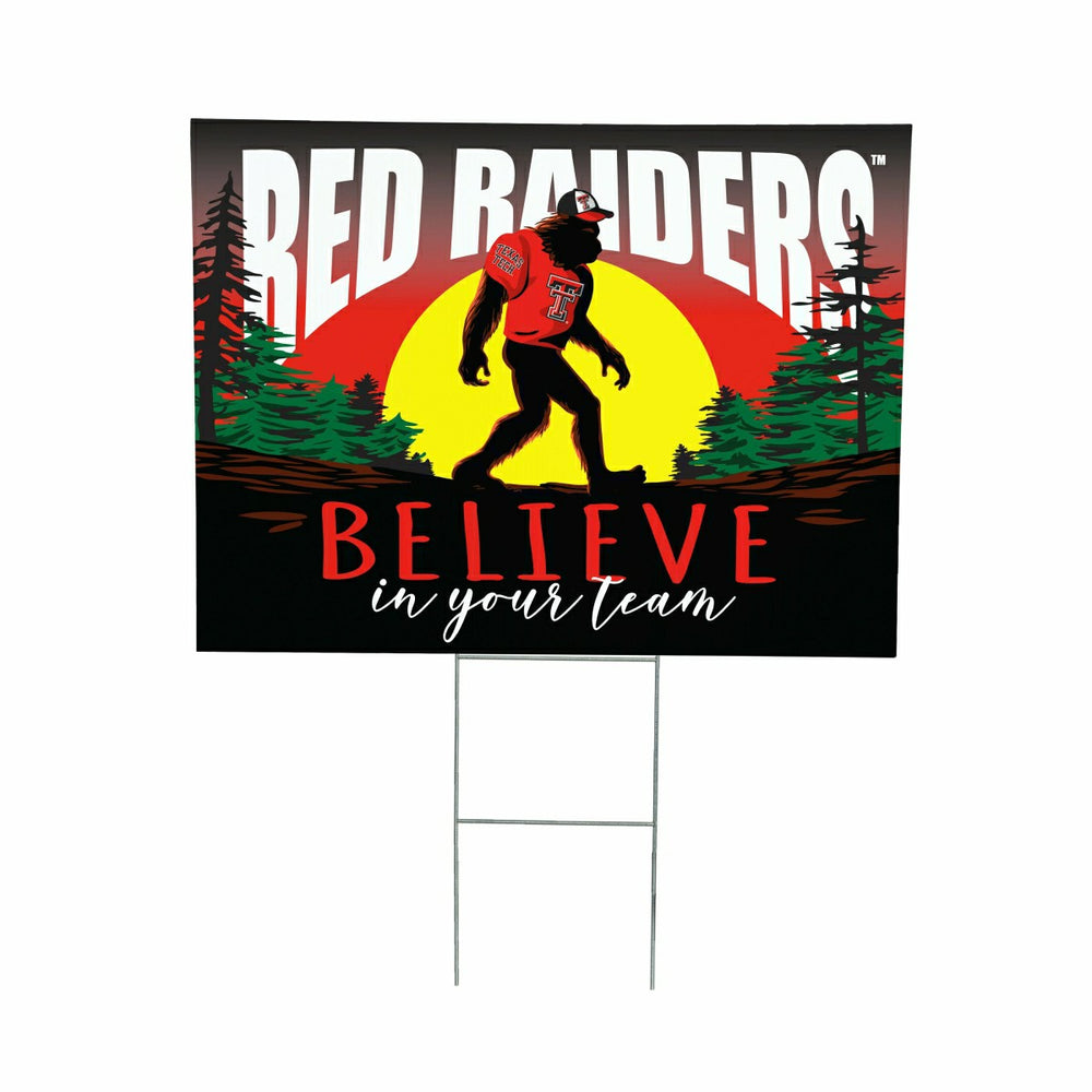 Texas Tech University Yard Sign, Bigfoot