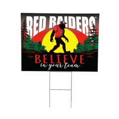 Texas Tech University Yard Sign, Bigfoot