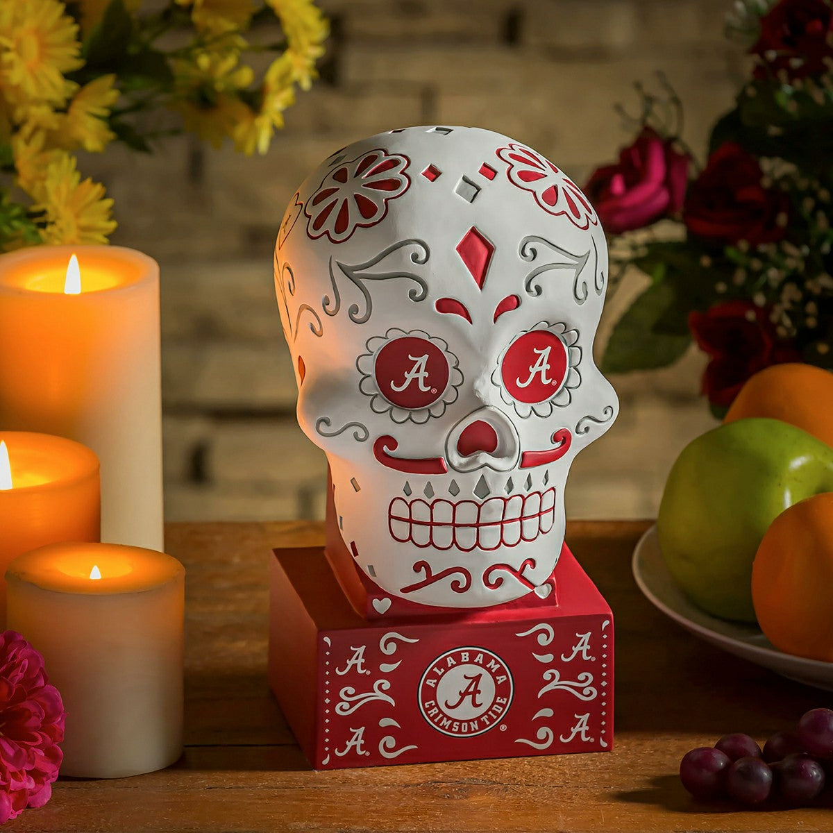 Alabama Sugar Skull Statue
